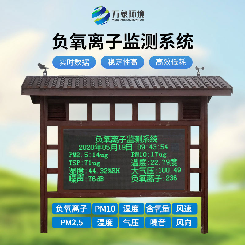 天然氧吧負氧離子監測設備用途介紹